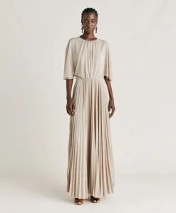 Vestito Paradisu In Jersey Lurex - Sabbia