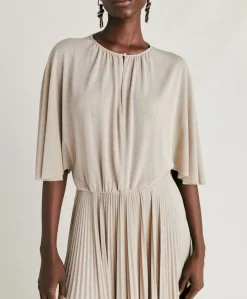 Vestito Paradisu In Jersey Lurex - Sabbia