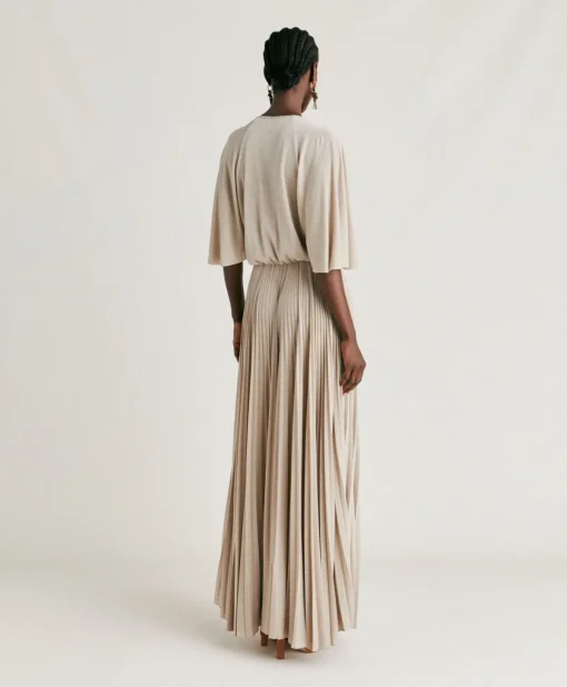 Vestito Paradisu In Jersey Lurex - Sabbia